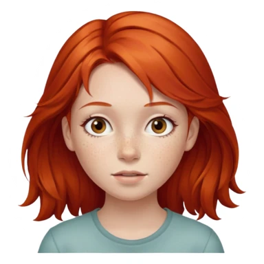 red hair young girl sticker