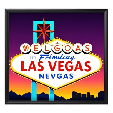 LAS VEGAS SIGN sticker