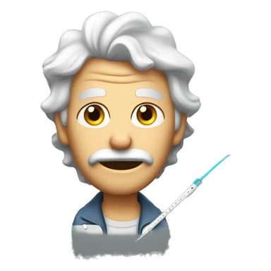 Rick with thermometer  sticker