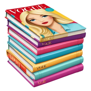 stack of vogue magazines sticker