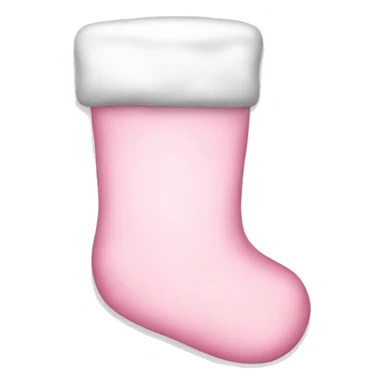  light pink Christmas stocking with bow sticker