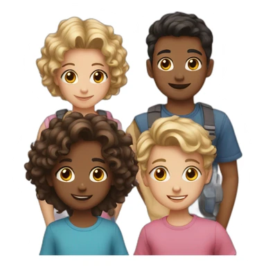 3boys and 3girls sticker