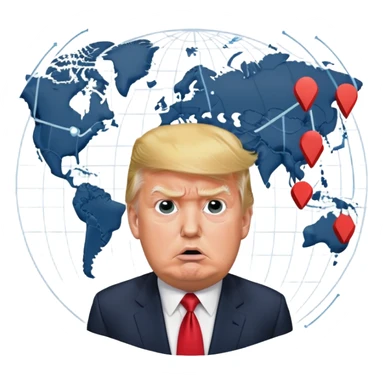 Trump crashing the world economy  sticker
