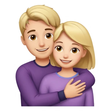 make an girl hugging her boyfriend  sticker