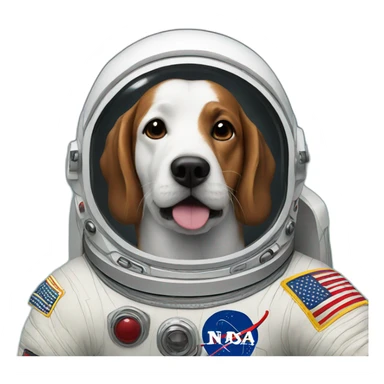 Dog astronaut sticker