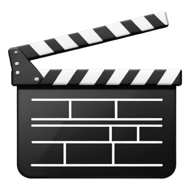 ultra simplified movie clapper, just two rectangles and a line, stripped of all details, pure geometric abstraction sticker