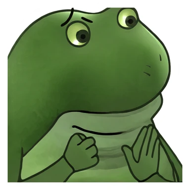 Person crossing hands grabbing their neck laughing sticker