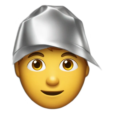 Readhead boy wearing tinfoil hat sticker