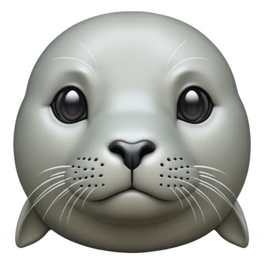 Cinematic Noble harbour seal Portrait Emoji, Poised and streamlined, with a sleek, smooth body of glossy, muted hues and expressive, dark eyes complemented by a rounded, agile head, Simplified yet sharp and sophisticated features, highly detailed, glowing with a soft, maritime luminescence, high shine, intelligent and graceful, stylized with an air of coastal authority, focused and alert, soft glowing outline, capturing the essence of a watchful marine guardian that appears ready to glide out of the screen with effortless authority! sticker