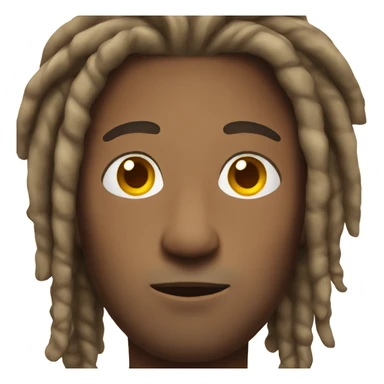 Man with dreadlocks sticker