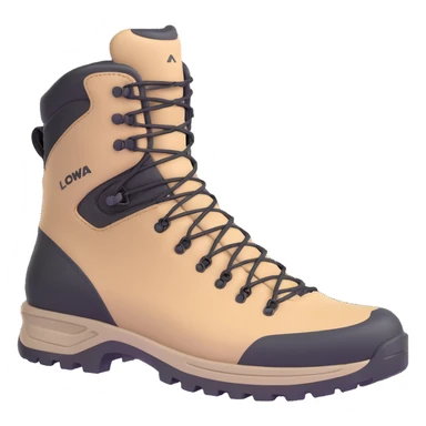 Lowa GTX hiking boots in beige color sticker