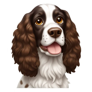 Brown tri color springer sticker