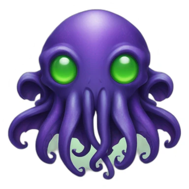 green/purple cute cthulhu sticker