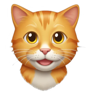 orange tabby cat with mischievious smile sticker