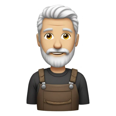 british white blacksmith with beard sticker
