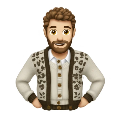 cardigan white  sticker