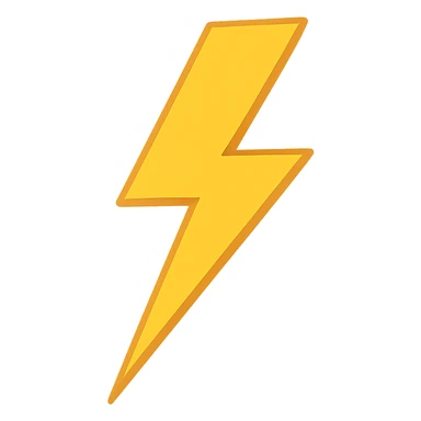 yellow lightning bolt sticker