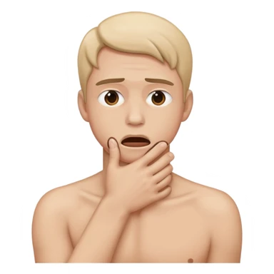 a person pretending to choke them self sticker