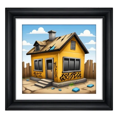 Abandoned trap house in the hood sticker