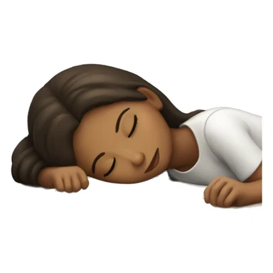 angelic brunette girl sleeping in desk  sticker