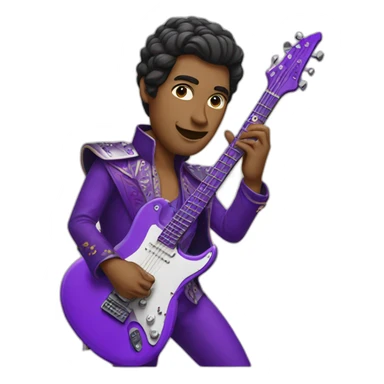 prince with purple electric guitar sticker