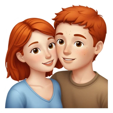 Girl and boy kissing  sticker