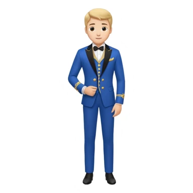 prince charming modern suit confident pose sticker