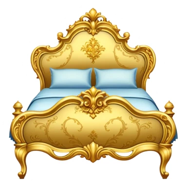 Fancy GOLD YELLO  rococo bed sticker