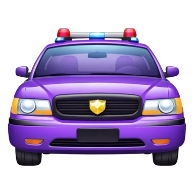 glitter purple police car light sticker