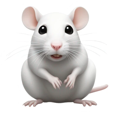 white rat with black spotz sticker