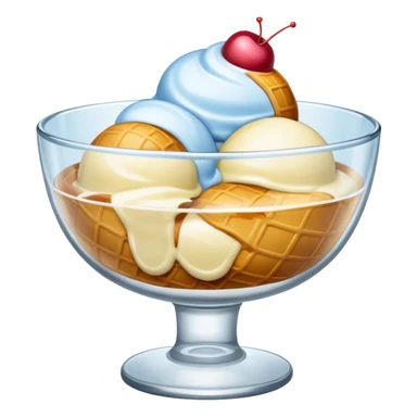ice cream glass bowl empty sticker