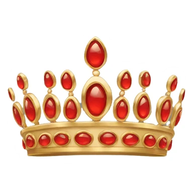 Red and gold tiara  sticker