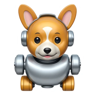 corgi robot sticker