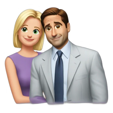 Michael Scott and Holly being goofy sticker