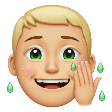 Smiling while crying with boogers  sticker