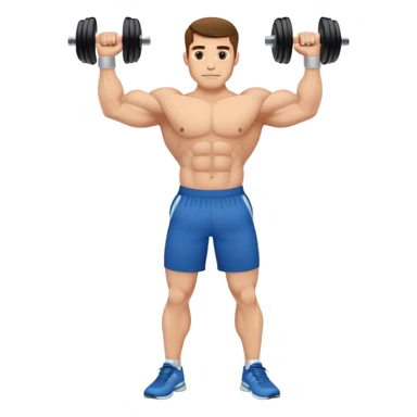 man forearms dumbbell exercise sticker