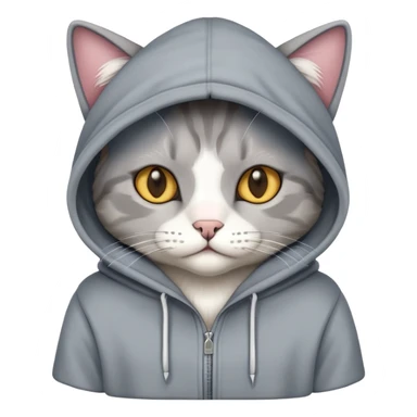 Cat with a hoodie sticker
