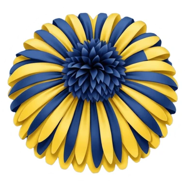 Navy and yellow cheerleading pom-pom sticker
