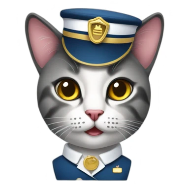 stewardess Cat sticker