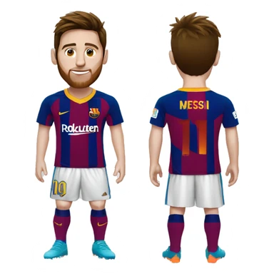 Messi qui montre son maillot sticker