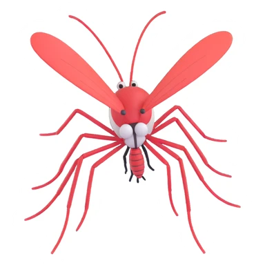 angry man looking at a mosquito sticker