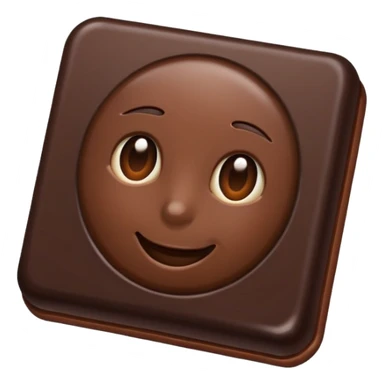 dark chocolate separated square sticker