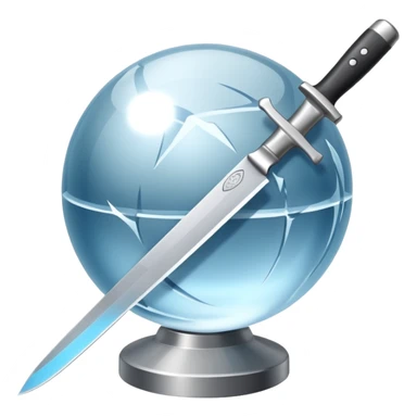 ice ball cutting knife sticker