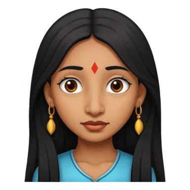 a indian girl with a big nose sticker