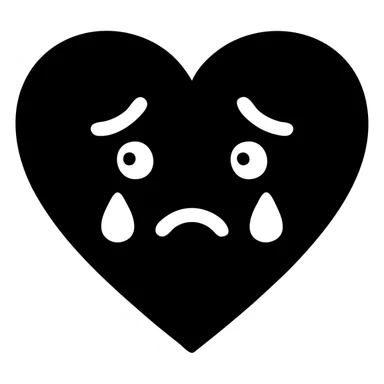 teary-eyed heart emoji sticker
