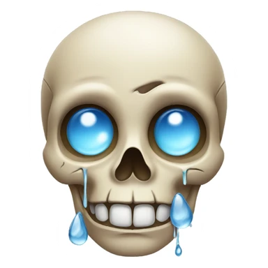 Skull with tears sticker