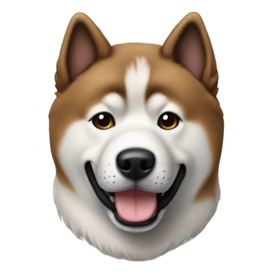 perro akita marrón oscuro sticker