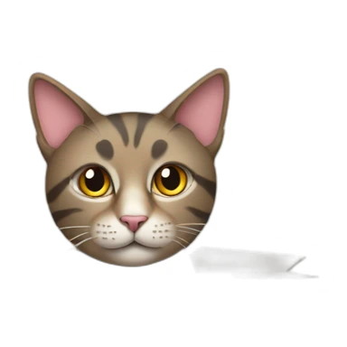 a cat in a cardboard box sticker