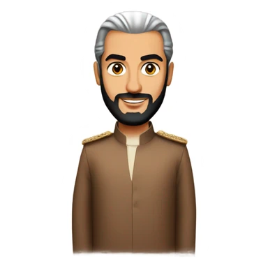 Prince Mohammed bin Salman in a brown dress sticker