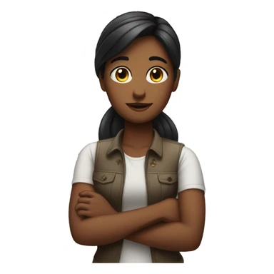 Girl with confident hands sticker